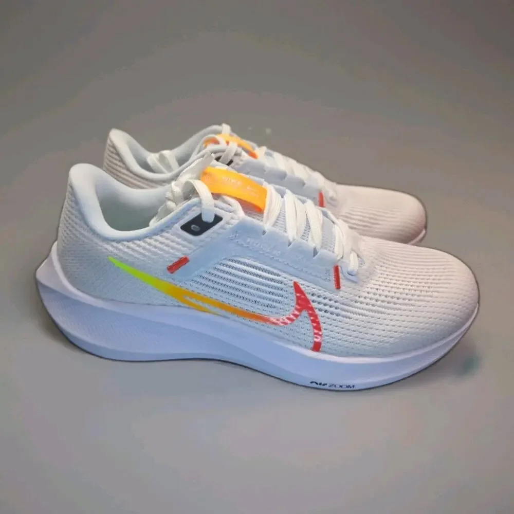 Size 7 - Nike Air Zoom Pegasus 40 White Laser Orange W